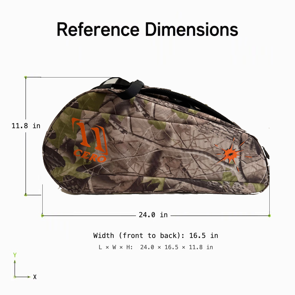 Recon Cero Bag dimensions: 24.0 x 16.5 x 11.8 in