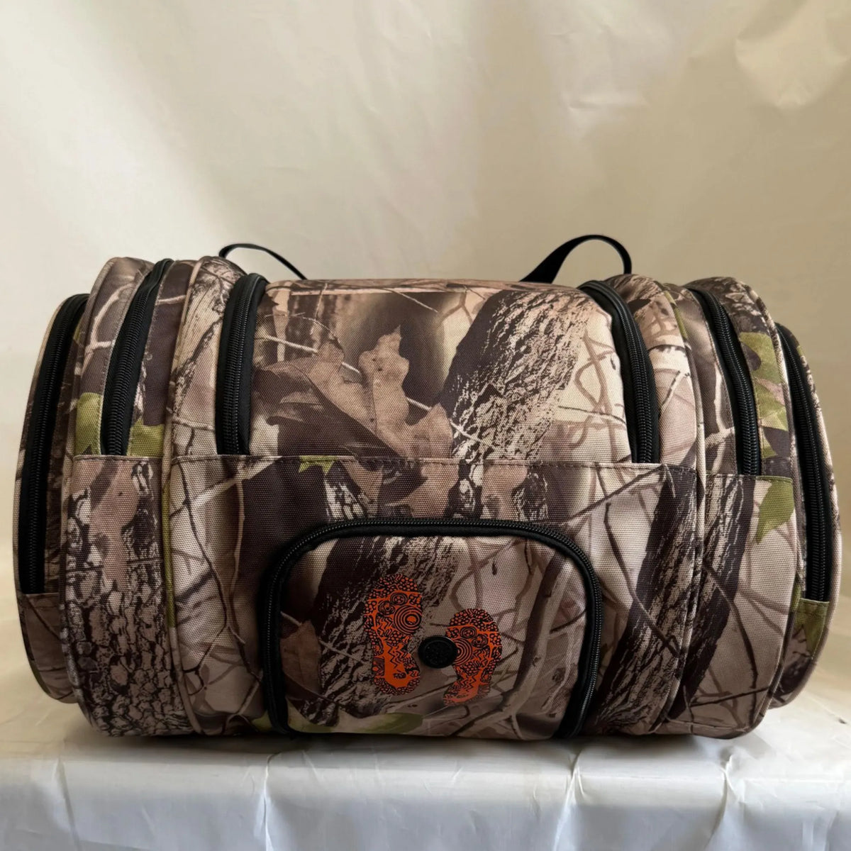 Recon Cero Bag, top view with zip compartments and vented shoe pocket